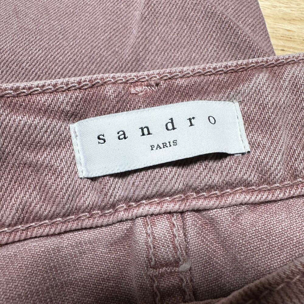 Sandro Jilly Rose Color Slim Straight Jeans Women's Size 36 (US 4) New With Tags - Picture 4 of 10